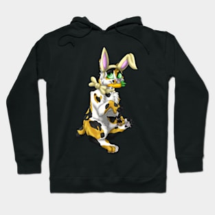 Bobtail BunnyCat: Calico (Yellow) Hoodie